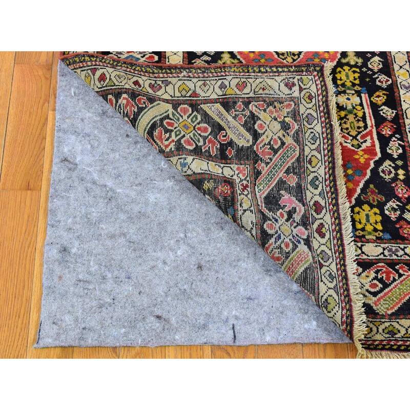 Shahbanu Rugs Antique Caucasian Runner High KPSI, Good Condition with